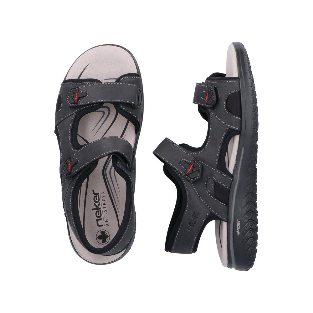 RIEKER Herren Sandale Trekking schwarz 26455-00