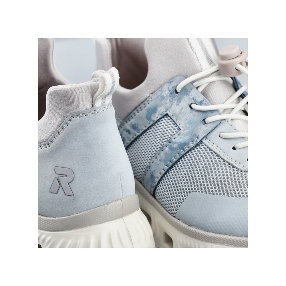 RIEKER Damen Sneaker Slipper blau M6061-12 vegan