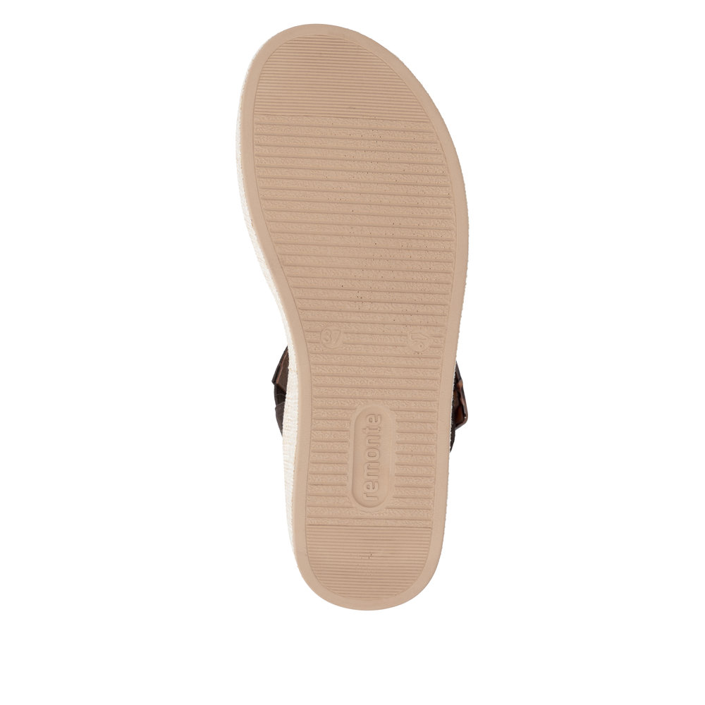 REMONTE Damen Sandale braun D1N54-25 echt Leder Plateau