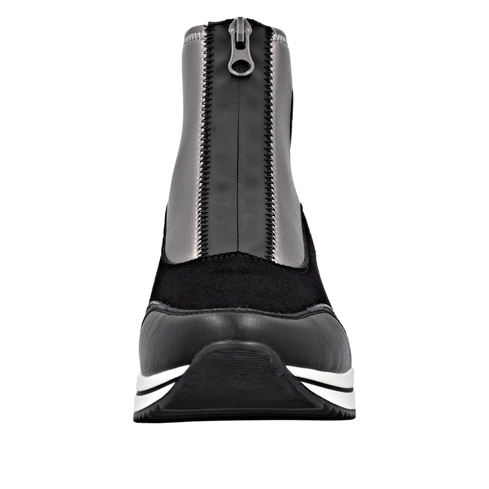 REMONTE Damen Boots Stiefelette schwarz beige D0T78-03