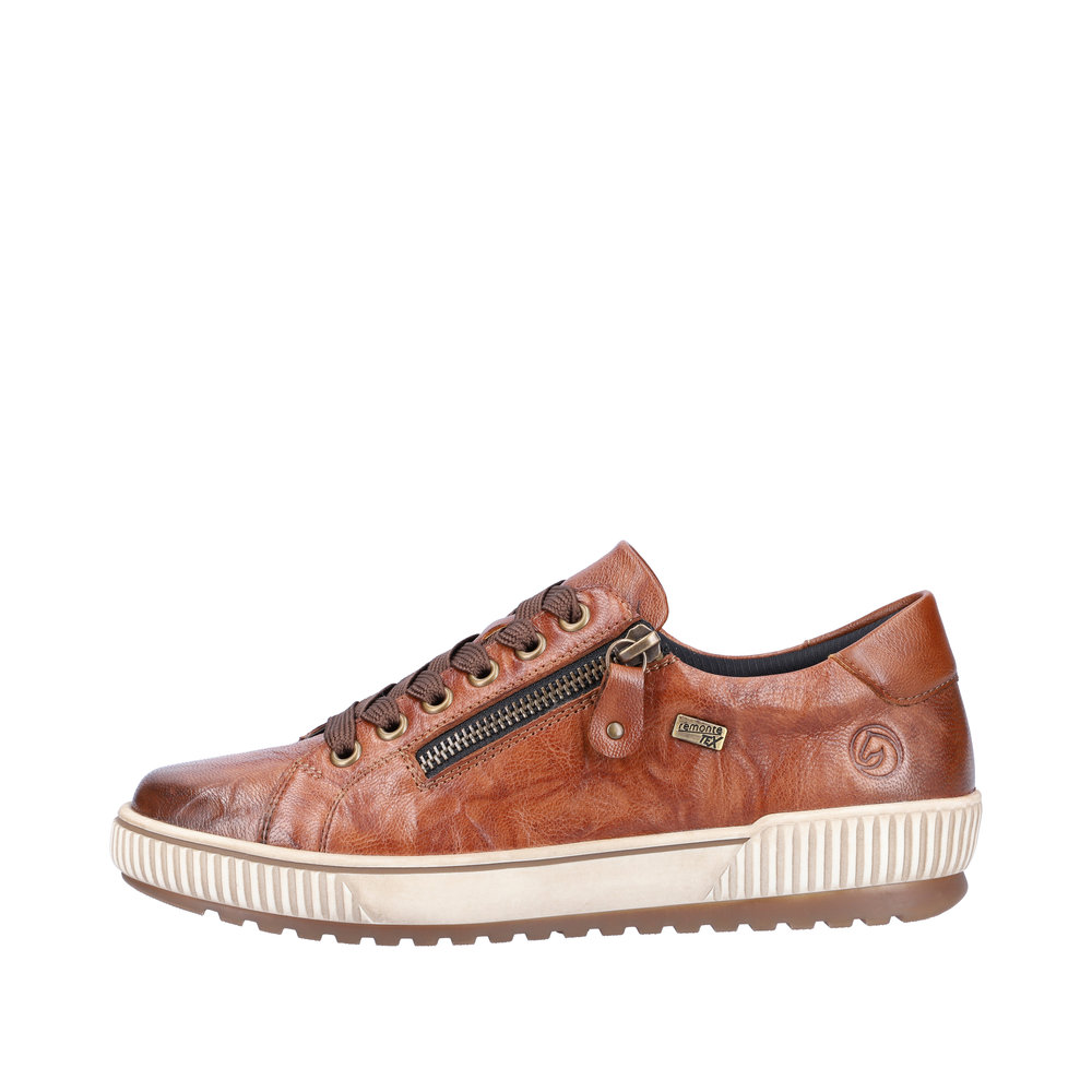 REMONTE Damen Sneaker Cognac braun D0700-22 mit TEX