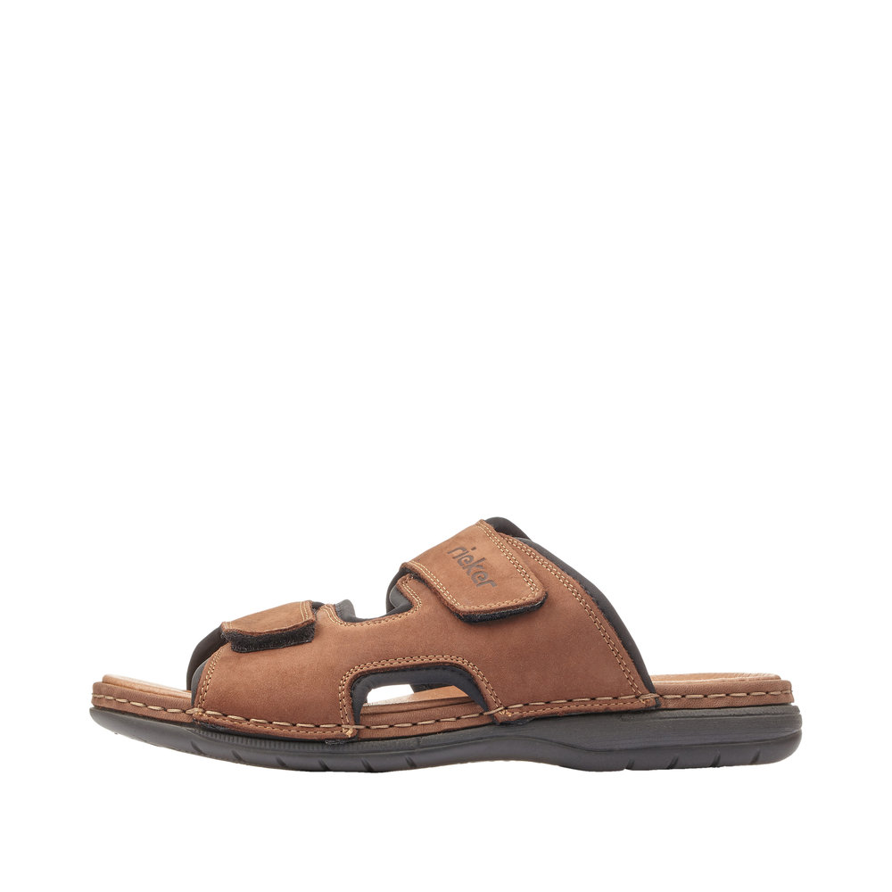 RIEKER Herren Pantolette braun 25559-25 echt Leder RIEKER Herren Pantolette braun 25559-25 echt Leder