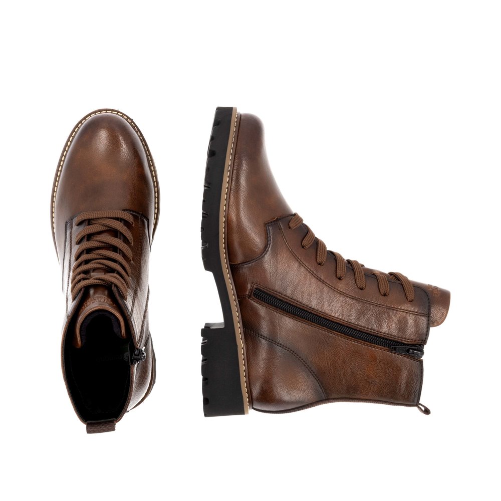 REMONTE Damen Boots Stiefelette braun D8661-24 echt Leder