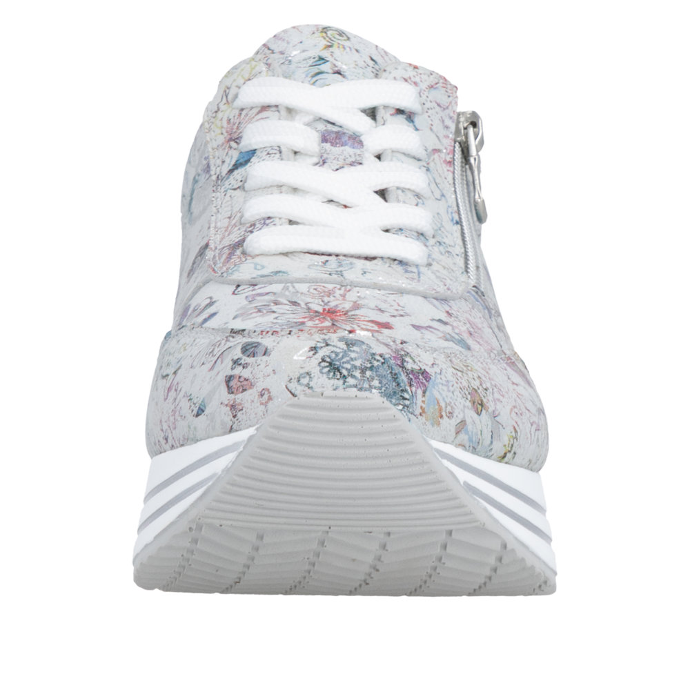 REMONTE Damen Sneaker grau bunt D1326-90 echt Leder