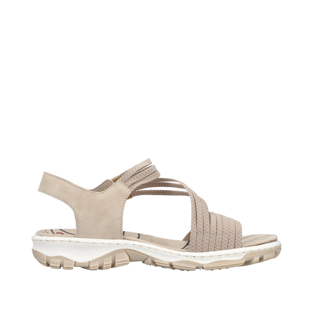 RIEKER Damen Sandale Trekking beige 68871-62 griffige Sohle RIEKER Damen Sandale Trekking beige 68871-62 griffige Sohle