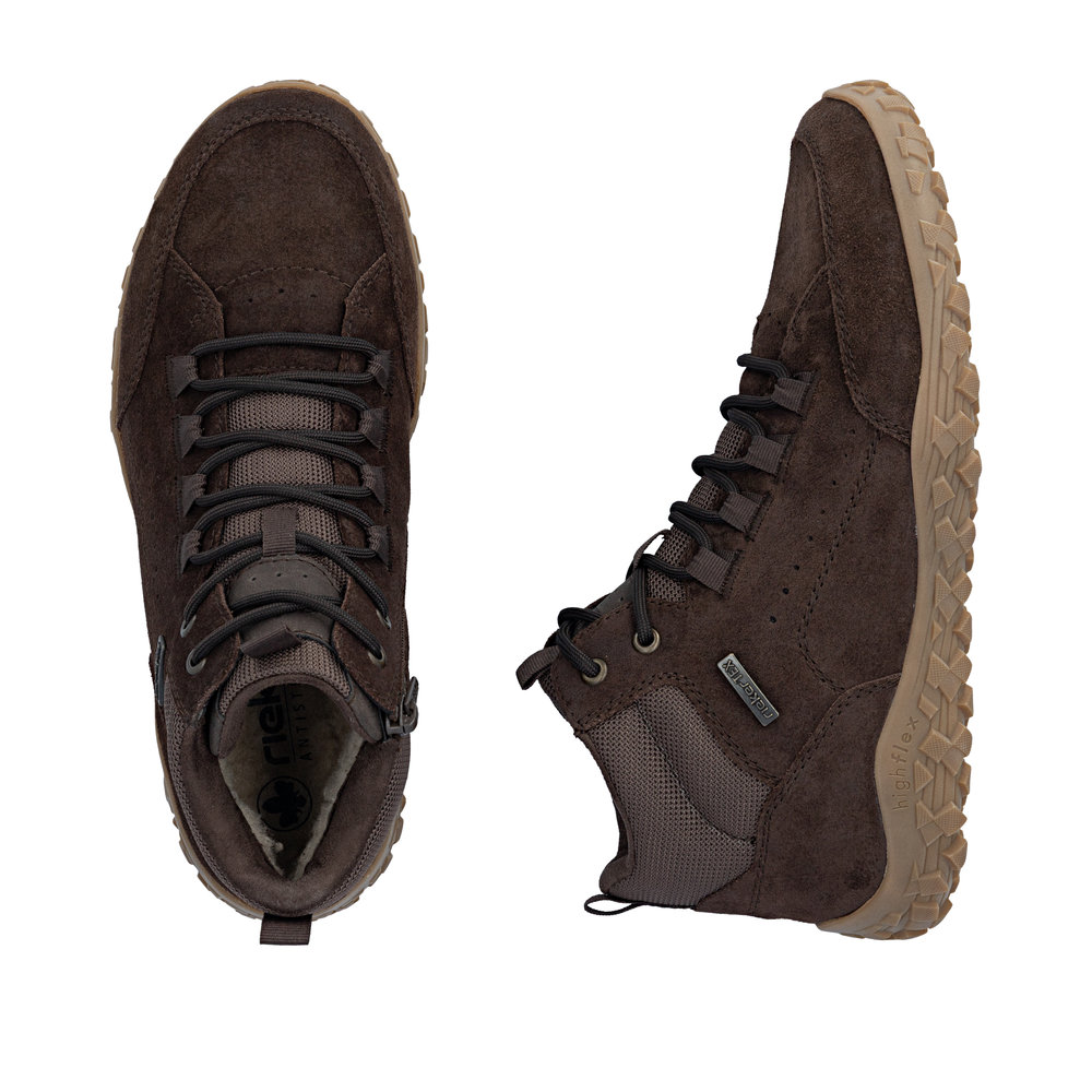 RIEKER Herren Stiefelette braun 08102-25 mit TEX und Flex Sohle