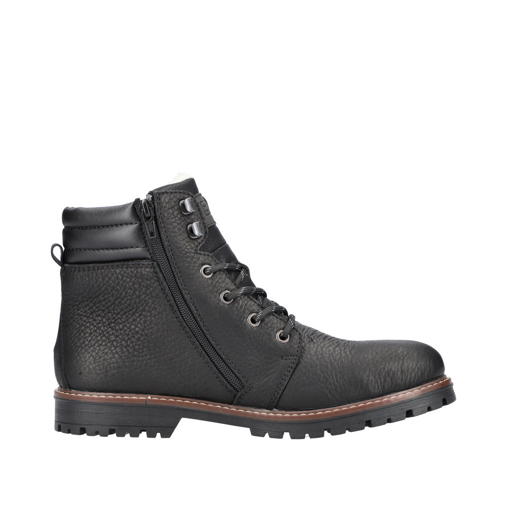 RIEKER Herren Stiefelette schwarz F3600-00 mit Schurwolle