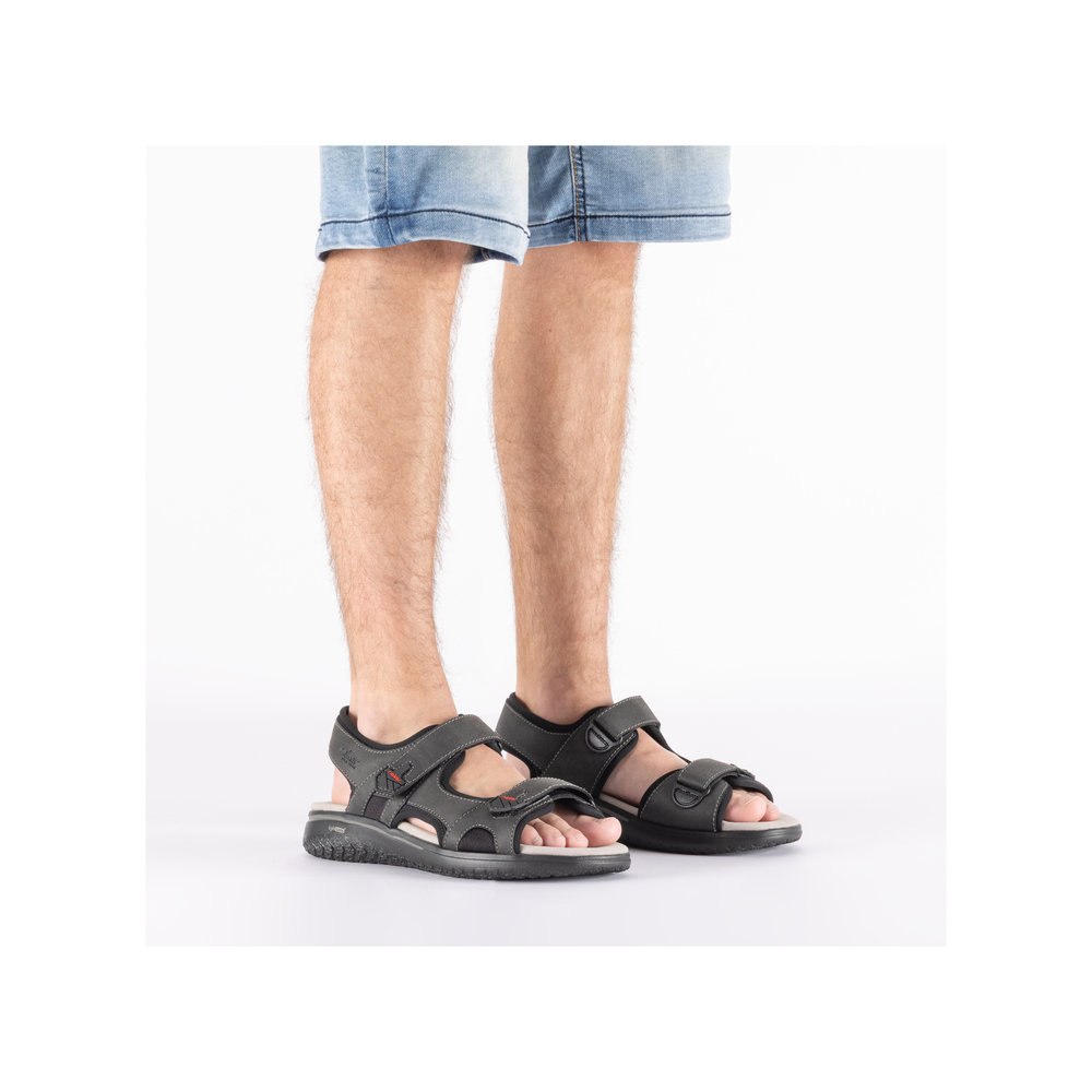 RIEKER Herren Sandale Trekking schwarz 26455-00