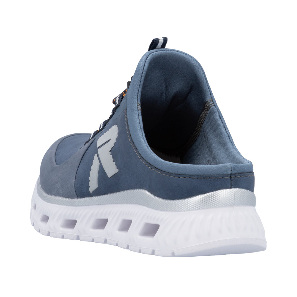 RIEKER Damen Sabot Slipper blau M6069-10 super leicht