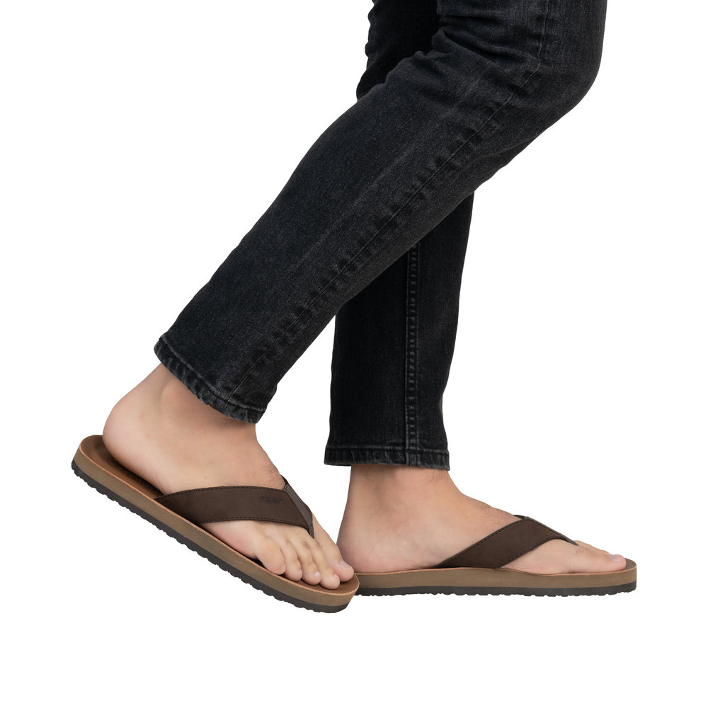RIEKER Herren Pantolette Zehentrenner braun 20152-25 Flip Flop