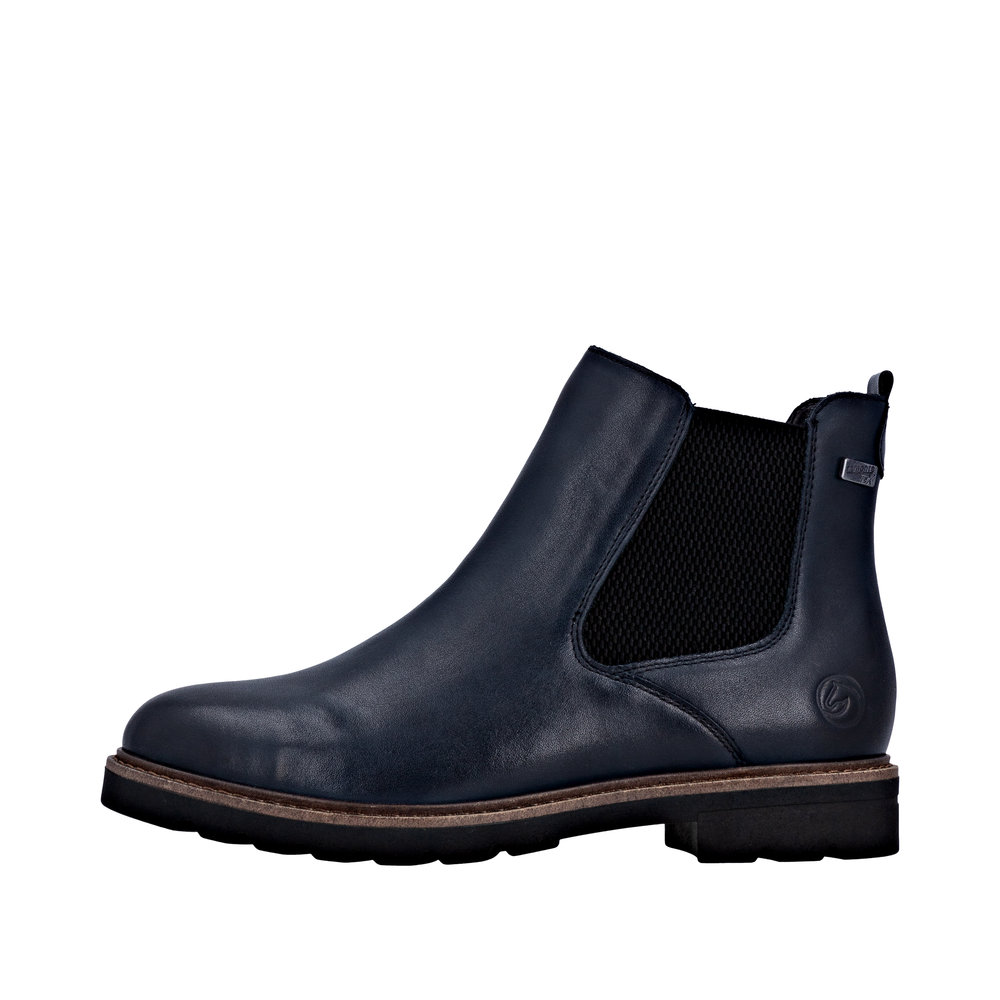 REMONTE Damen Stiefelette Chelsea Boots Blau D2Q70-14 Leder und TEX REMONTE Damen Stiefelette Chelsea Boots Blau D2Q70-14 Leder und TEX