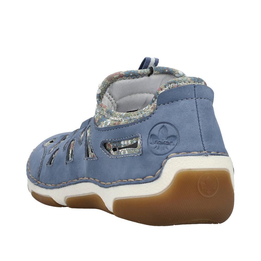 RIEKER Damen Sneaker Slipper blau 55956-10 luftig