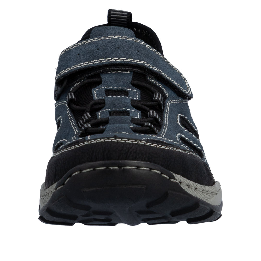 RIEKER Herren Sneaker Slipper blau 08063-14 mit Lochung