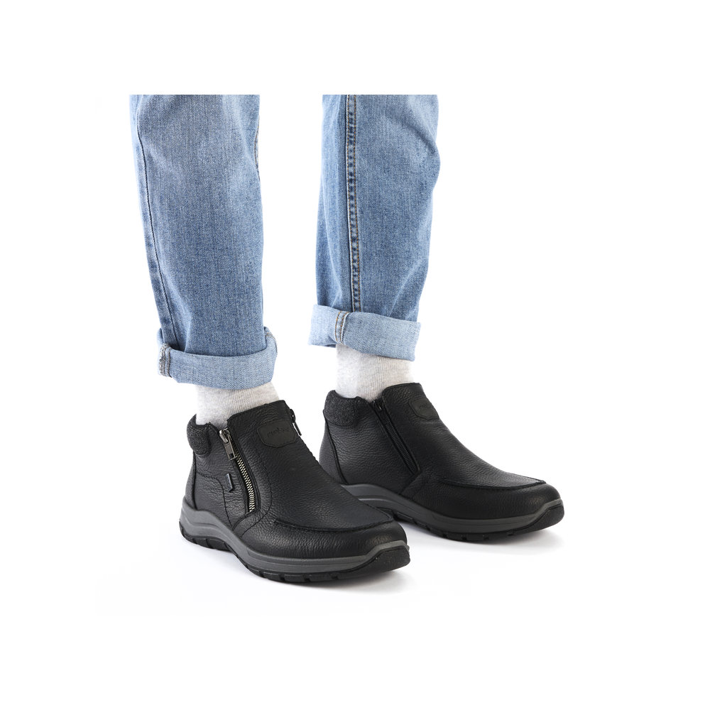 RIEKER Herren Stiefelette schwarz 03660-00 und Braun 03660-25