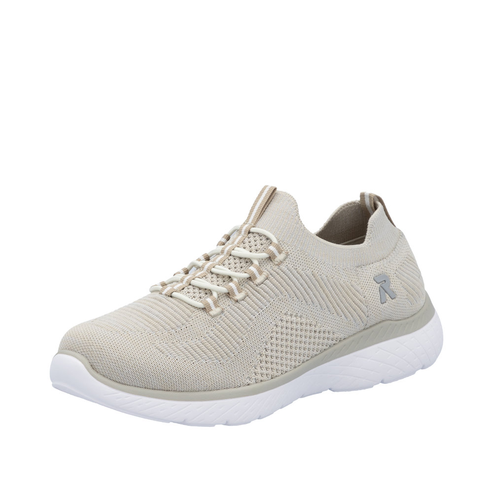 RIEKER Damen Sneaker Slipper beige M5074-64 super leicht