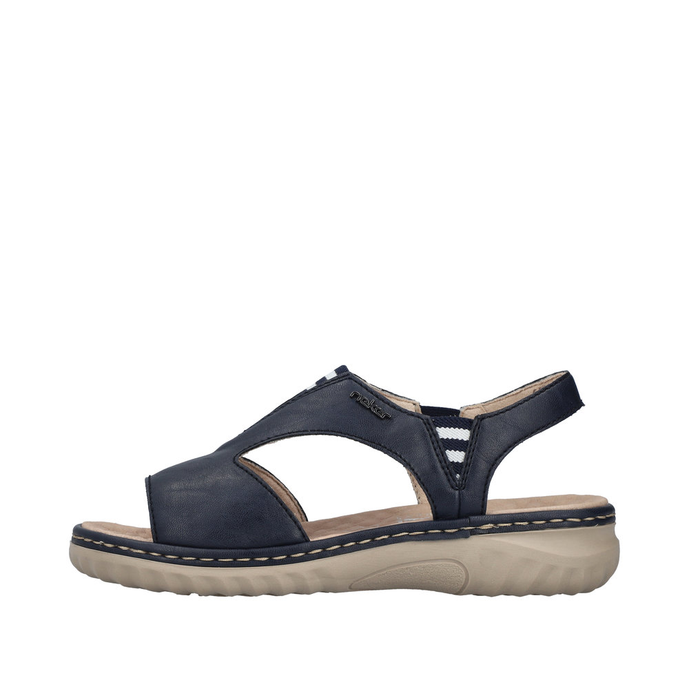 RIEKER Damen Sandale blau 60466-15 genopptes Fußbett RIEKER Damen Sandale blau 60466-15 genopptes Fußbett