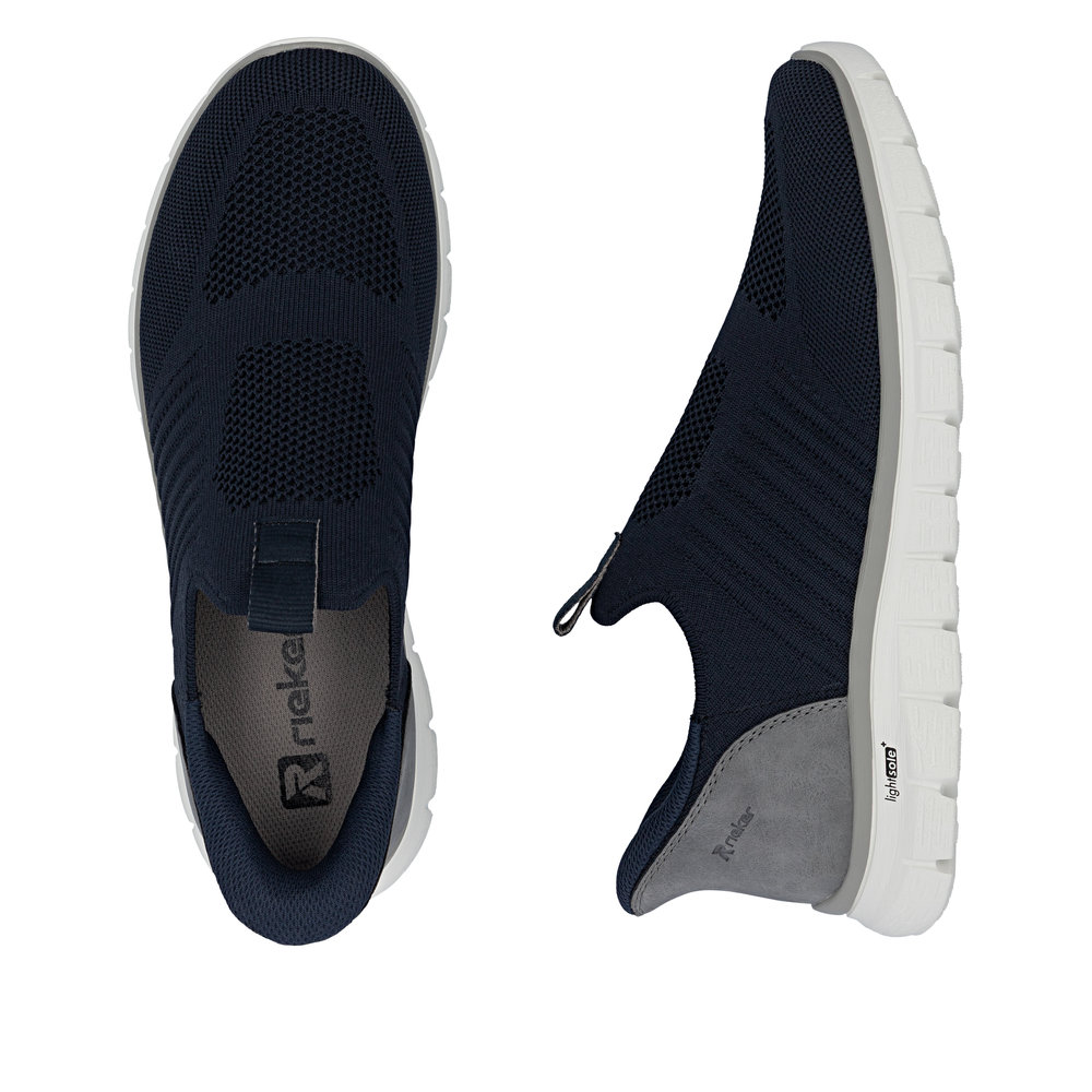 RIEKER Herren Sneaker Slipper blau B6659-15 Ready2Go