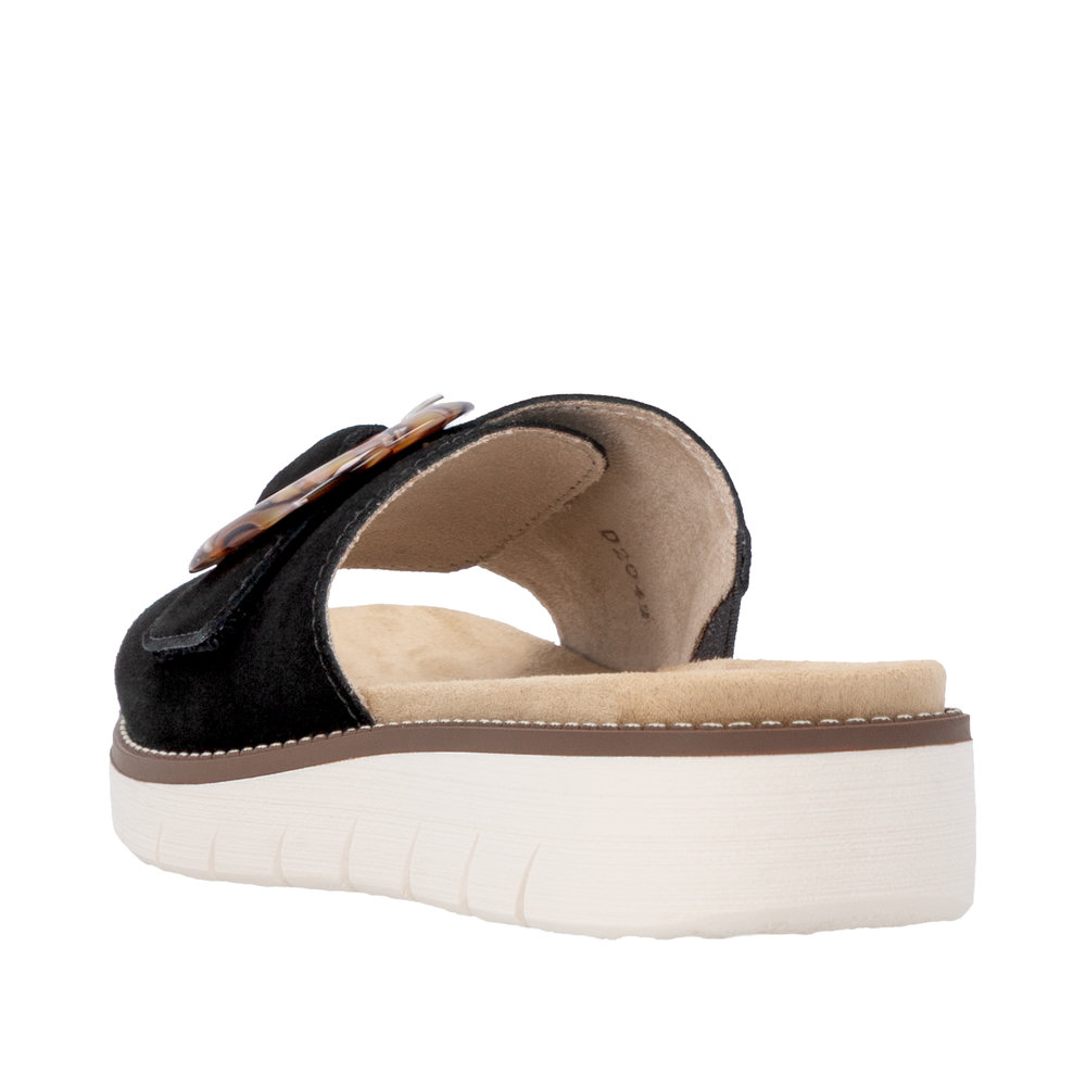 REMONTE Damen Pantolette schwarz D2042-02 mit loser Einlage