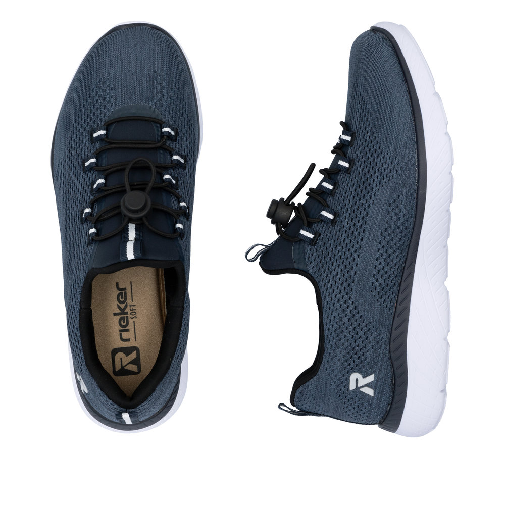 RIEKER Damen Sneaker Slipper dunkelblau M5069-12 leicht luftig
