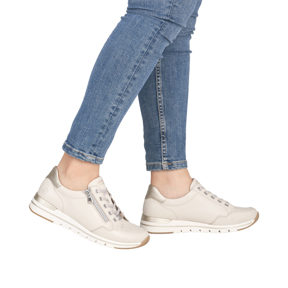 REMONTE Damen Sneaker beige gold R6716-60 echt Leder