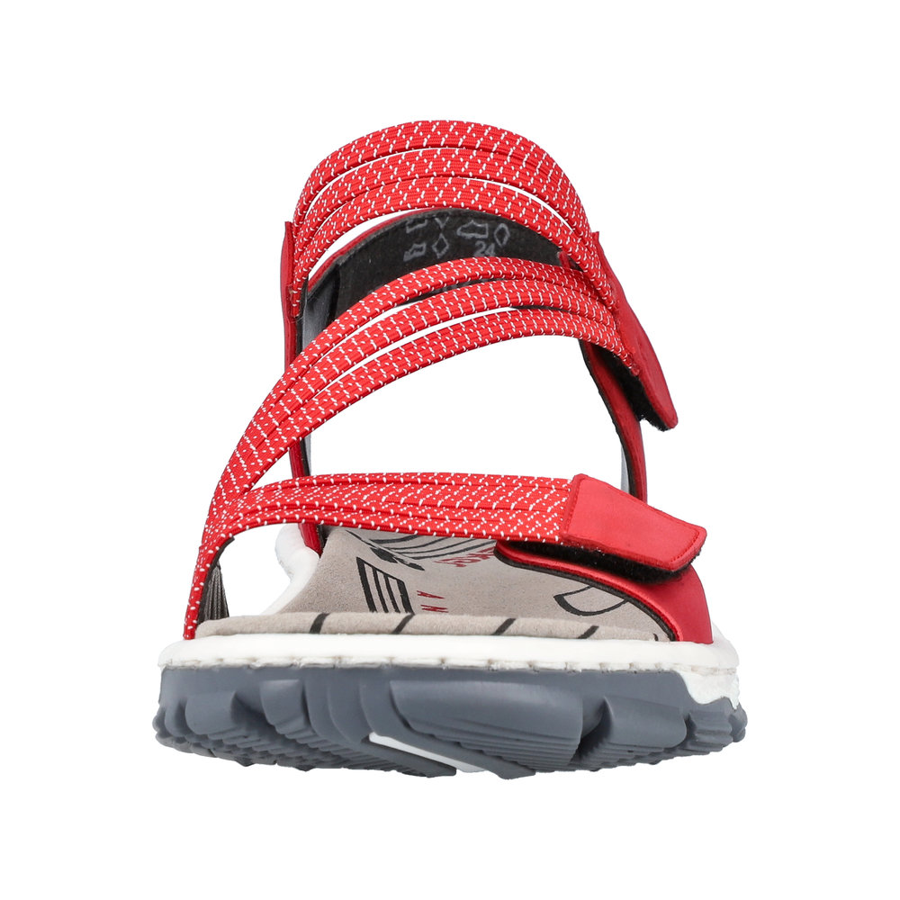 RIEKER Damen Sandalette Trekking rot 68871-33 Gummizug