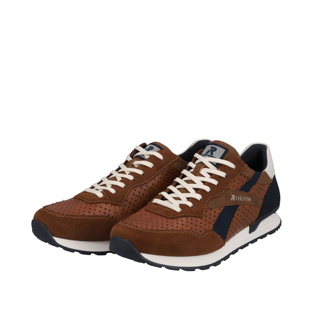 RIEKER Herren Sneaker braun kombi U0302-24