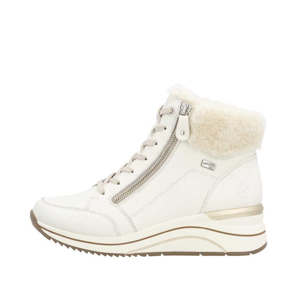 REMONTE Damen Boots Stiefelette Wollweiß D0T77-80 echt Leder REMONTE Damen Boots Stiefelette Wollweiß D0T77-80 echt Leder