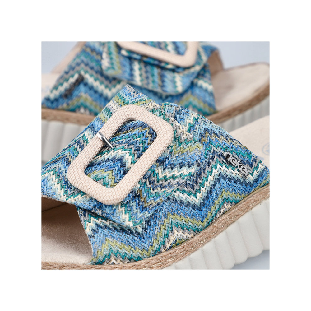 RIEKER Damen Pantolette blau 69253-90 Weite H