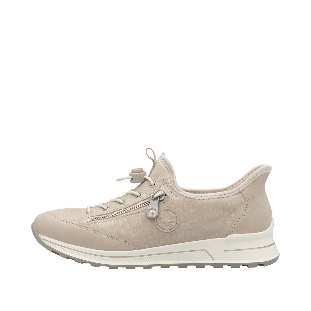 RIEKER Damen Sneaker Slipper beige N1455-62 Ready to Go