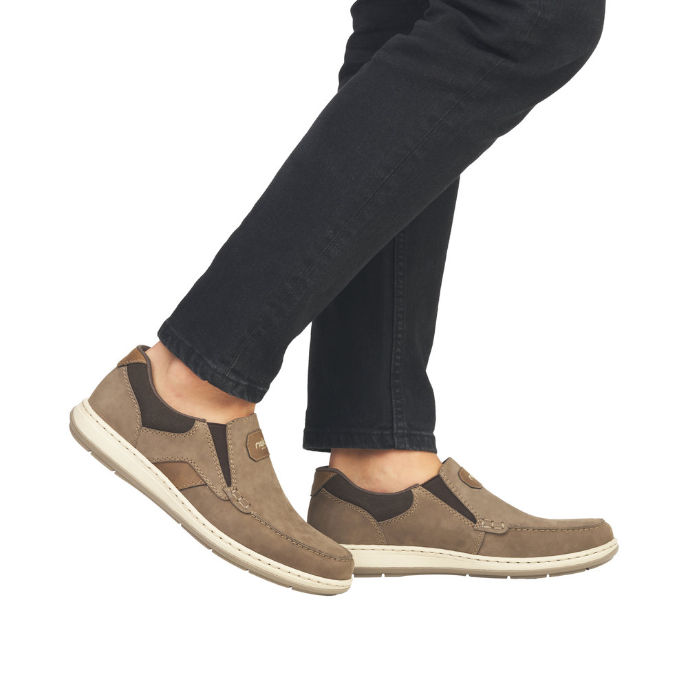RIEKER Herren Halbschuh Slipper braun 17368-25