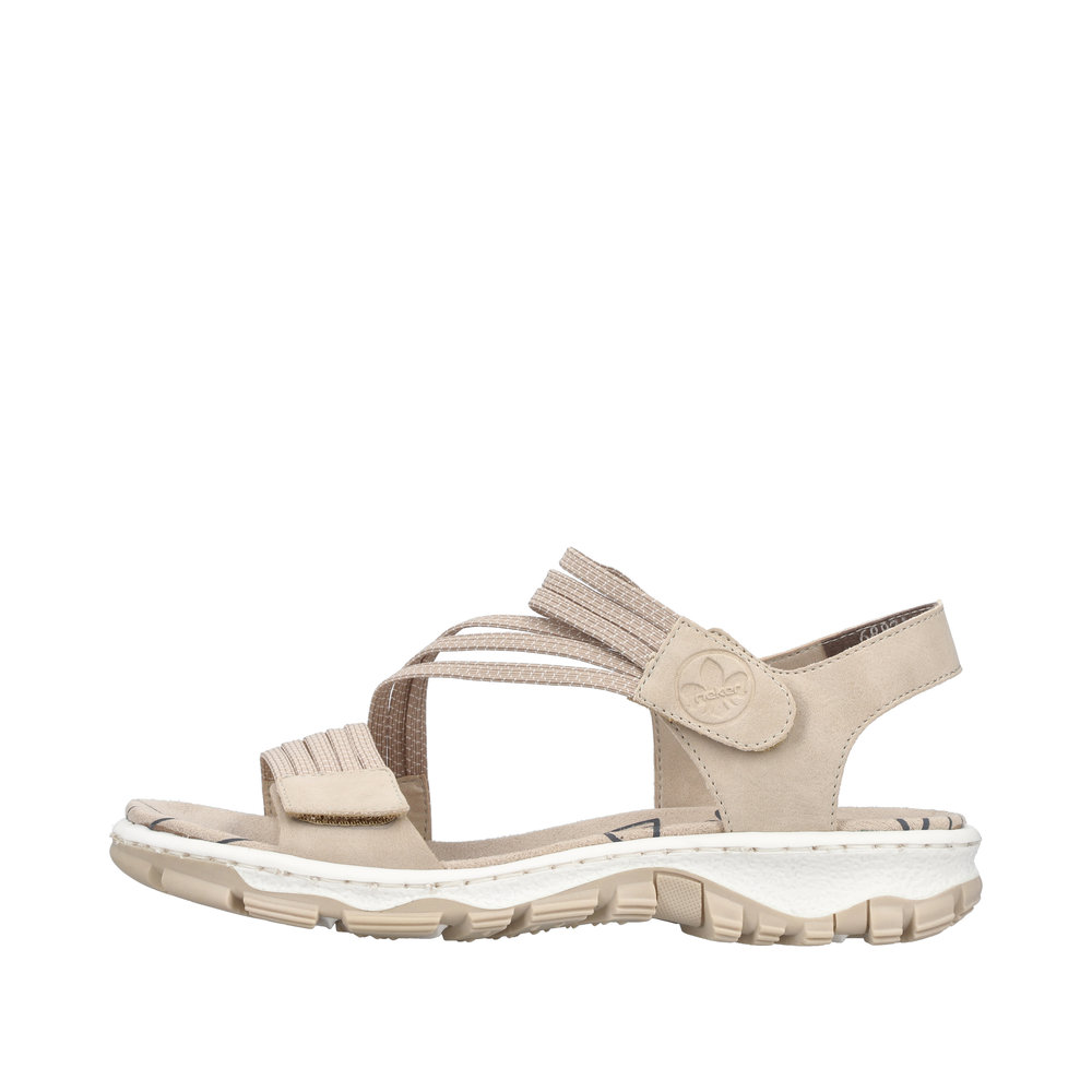 RIEKER Damen Sandale Trekking beige 68871-62 griffige Sohle RIEKER Damen Sandale Trekking beige 68871-62 griffige Sohle