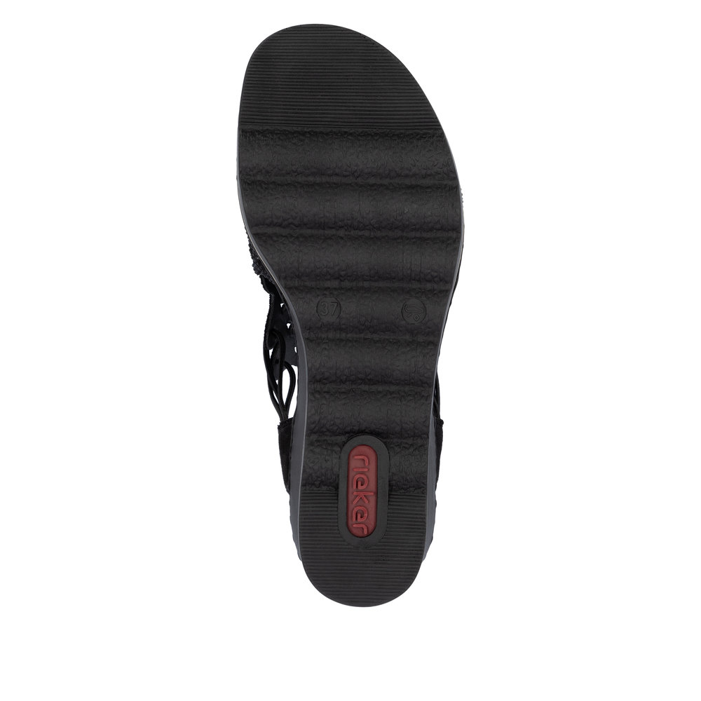 RIEKER Damen Sandalette schwarz 67465-00 mit Glitzer RIEKER Damen Sandalette schwarz 67465-00 mit Glitzer