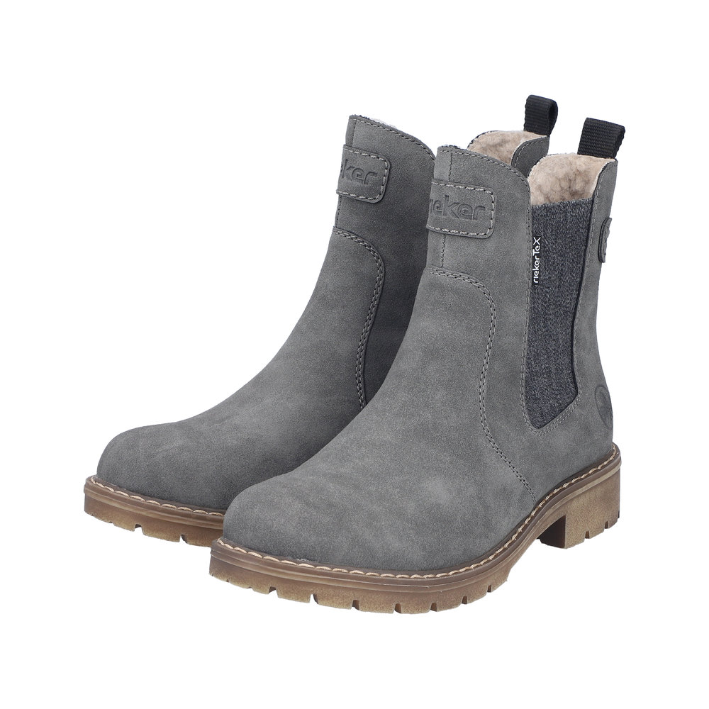 RIEKER Damen Stiefelette Chelsea Boots grau Y9160-45 mit TEX RIEKER Damen Stiefelette Chelsea Boots grau Y9160-45 mit TEX