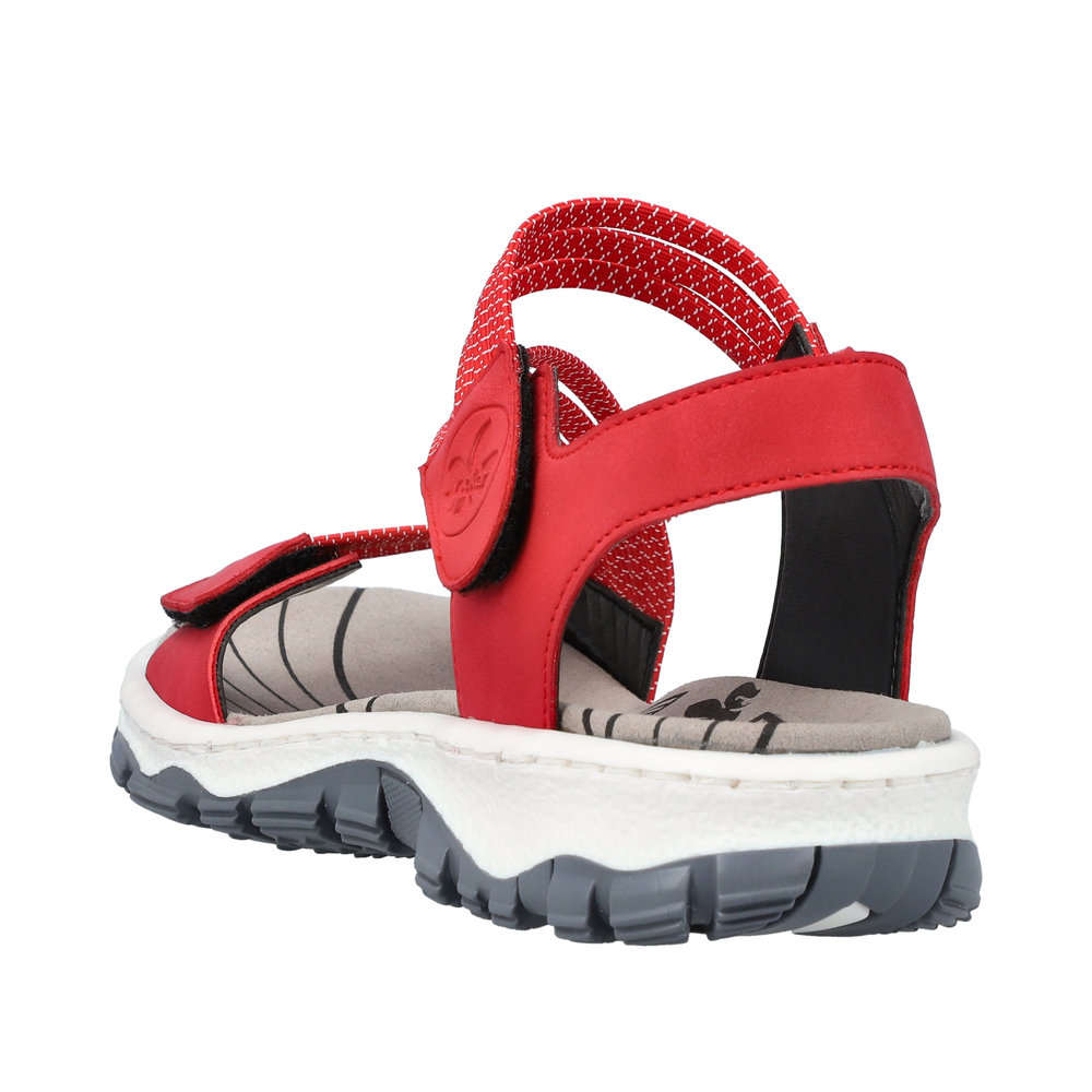 RIEKER Damen Sandalette Trekking rot 68871-33 Gummizug