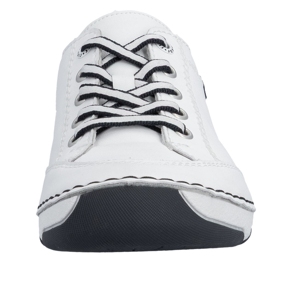 RIEKER Damen Schnürhalbschuh weiß 55901-80 Leder