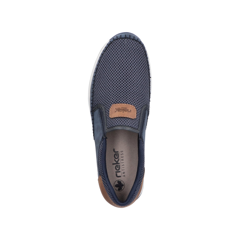 RIEKER Herren Halbschuh Slipper blau 11954-14