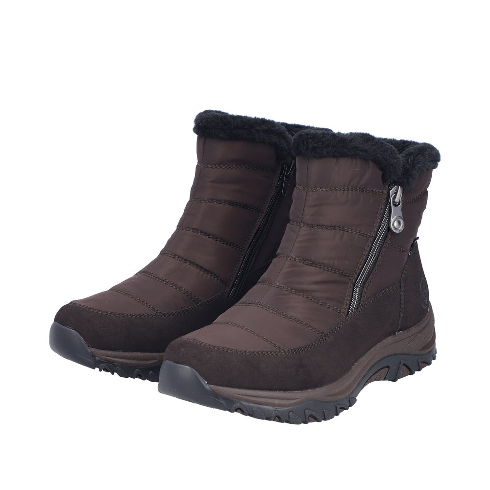 RIEKER Damen Stiefelette Boots braun M9670-25 mit TEX