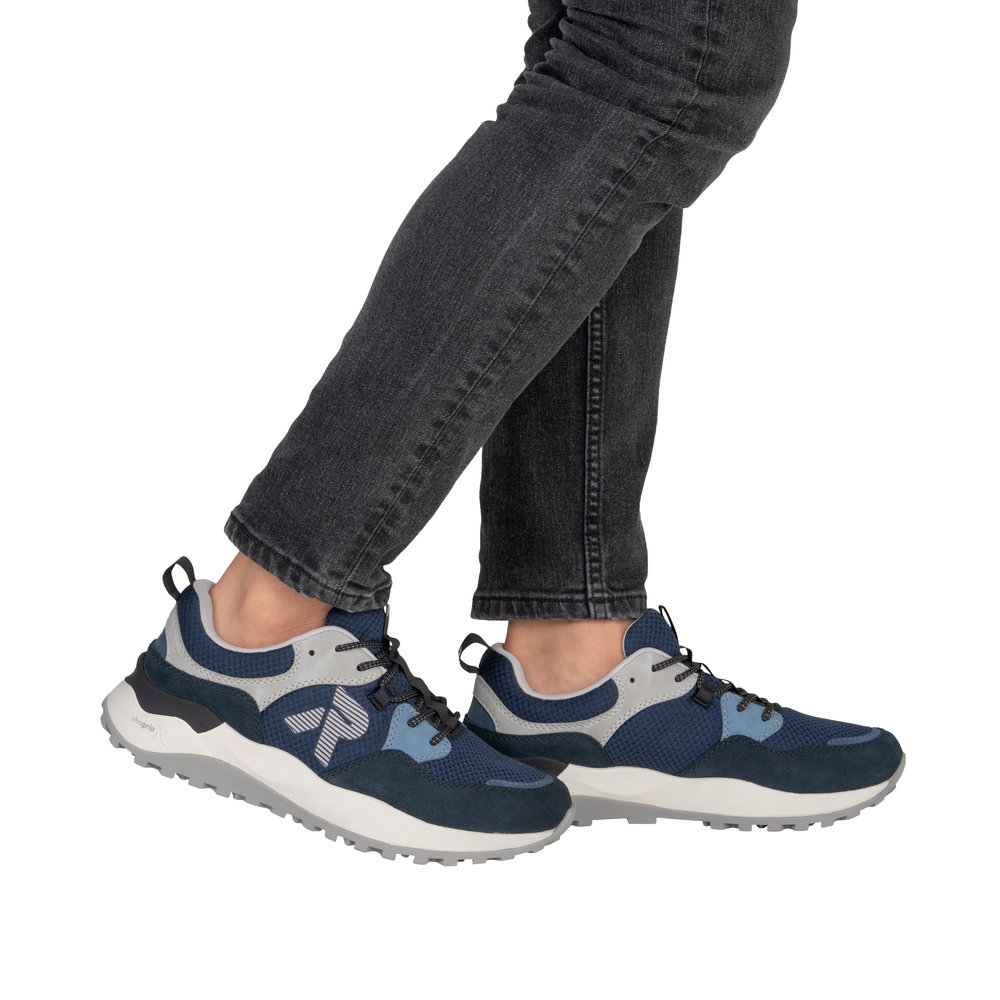 RIEKER Herren Sport Sneaker blau U1305-14 kräftige Sohle