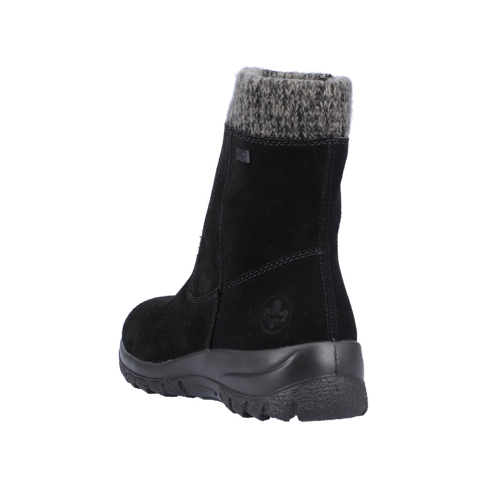 RIEKER Damen Stiefelette schwarz L7165-00 echt Leder