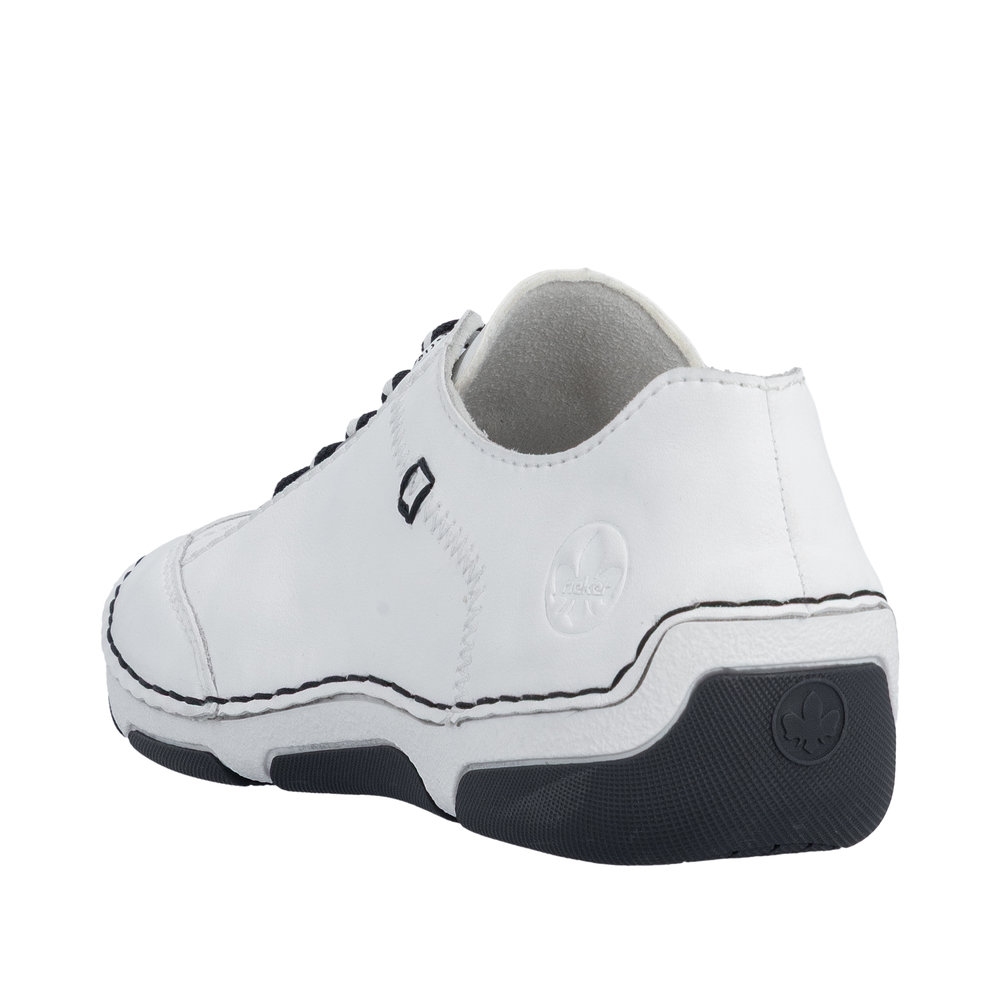 RIEKER Damen Schnürhalbschuh weiß 55901-80 Leder