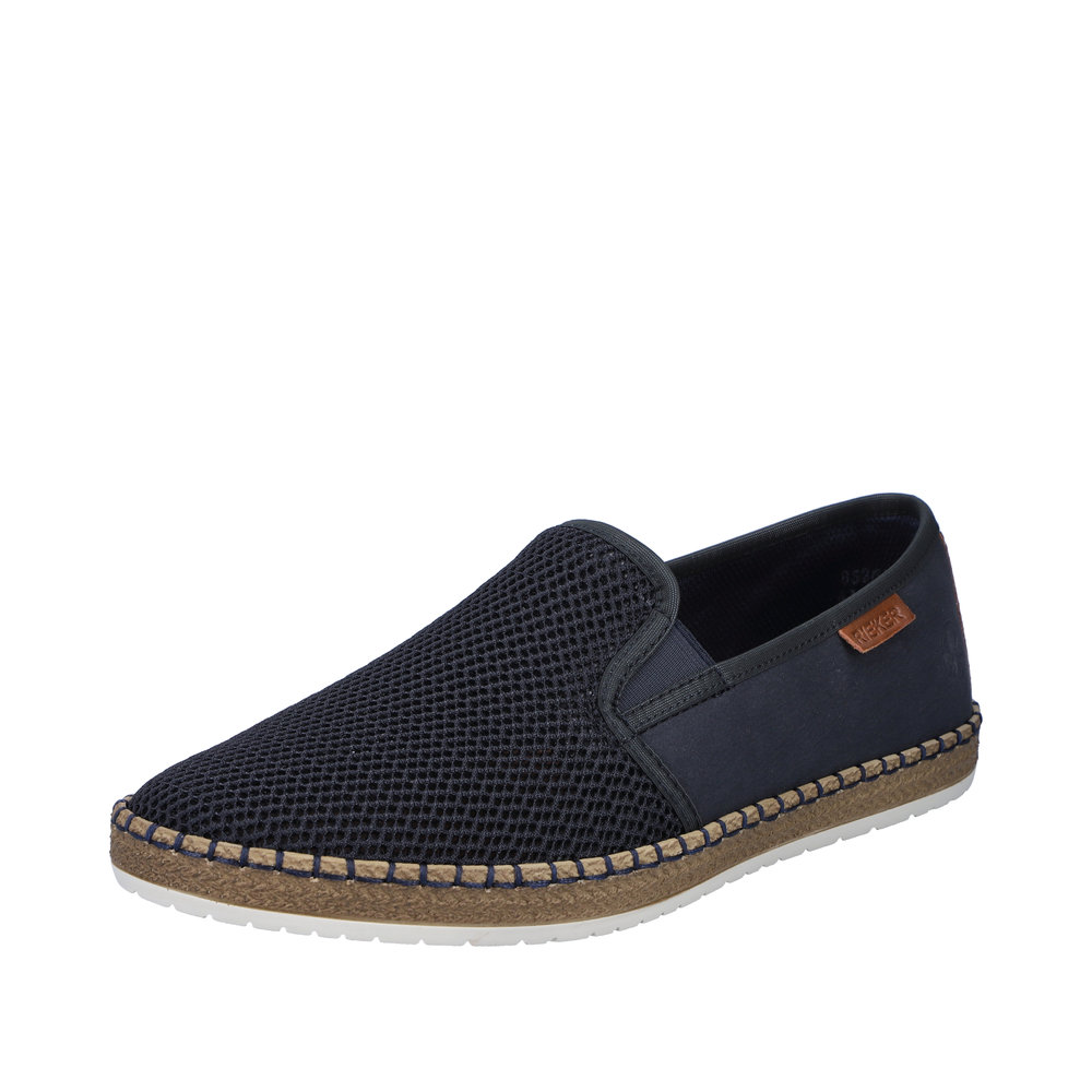 RIEKER Herren Slipper blau B5265-14 luftig