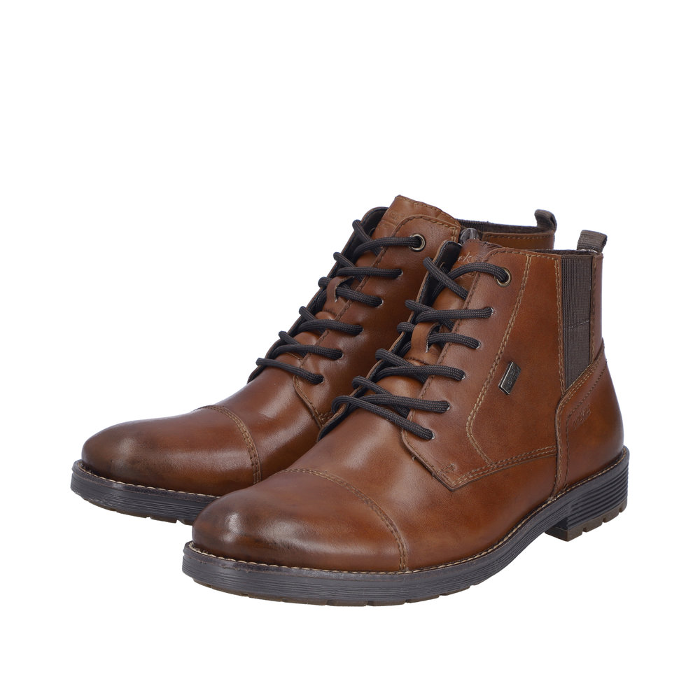 RIEKER Herren Stiefelette braun F4512-24 Leder und TEX