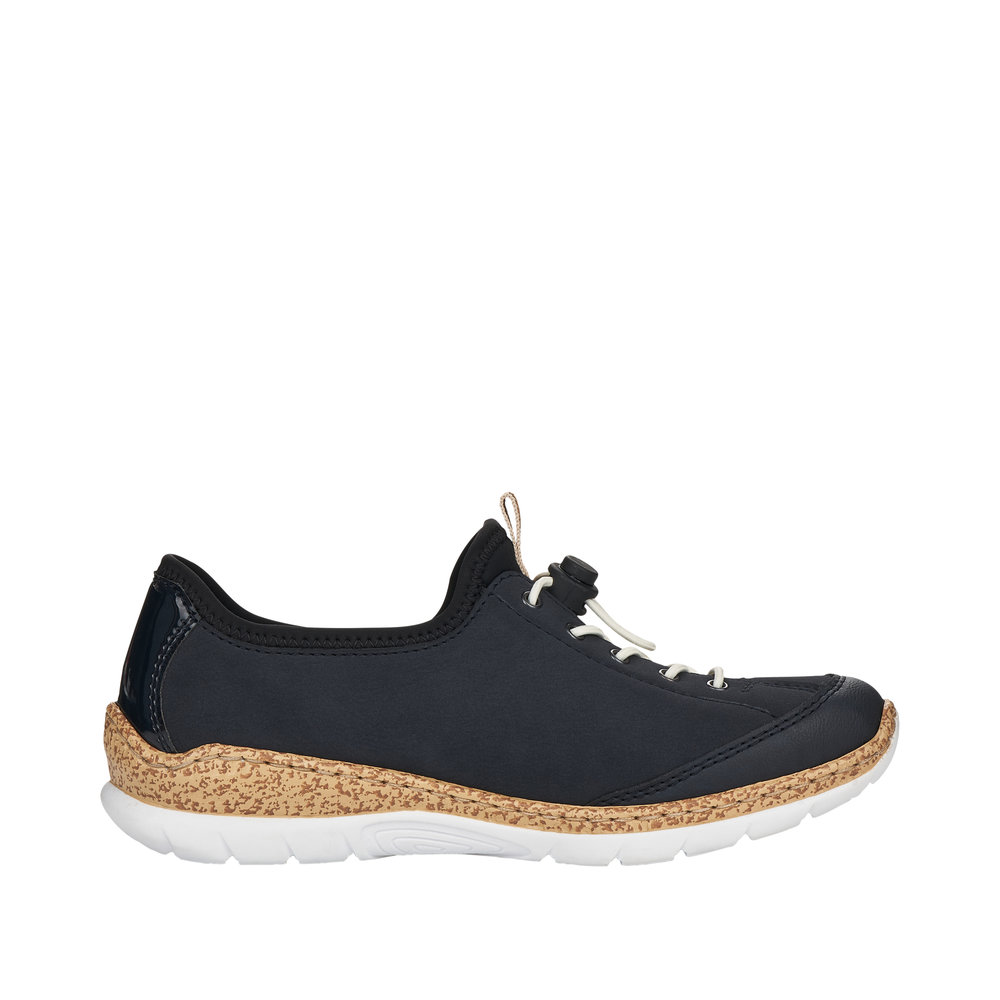 RIEKER Damen Sneaker Slipper blau N6263-14 Memosoft