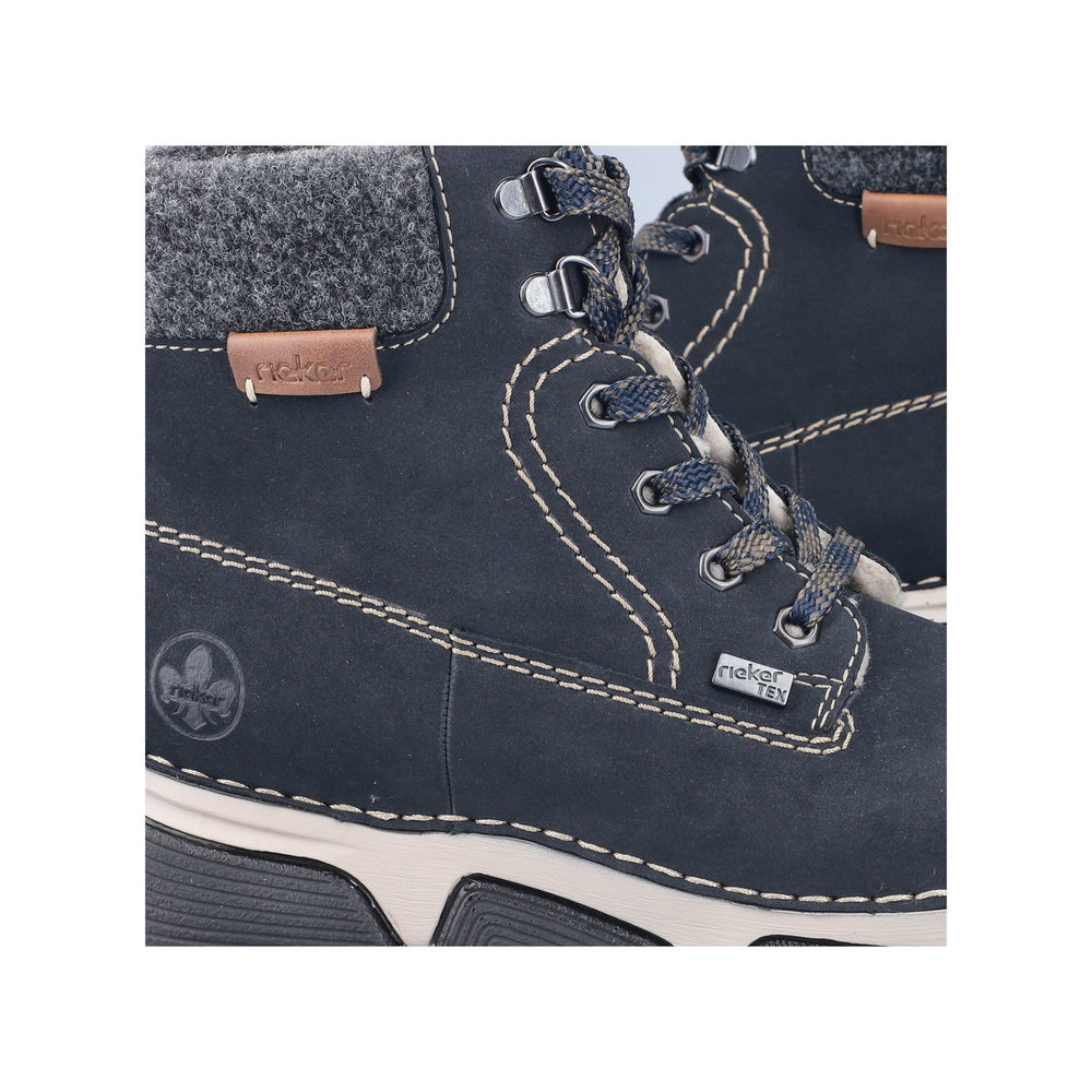 RIEKER Damen Stiefelette blau 45925-14 mit TEX