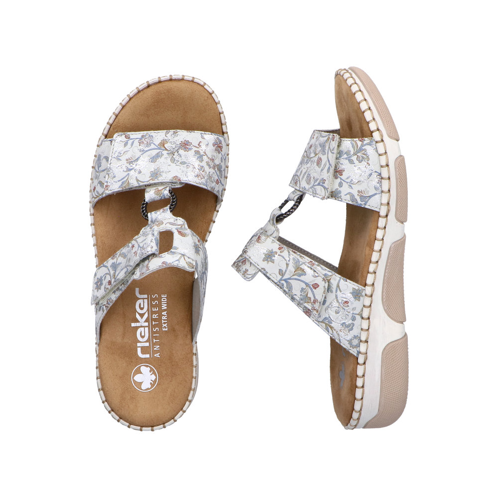 RIEKER Damen Pantolette multicolor 66292-90 Weite H