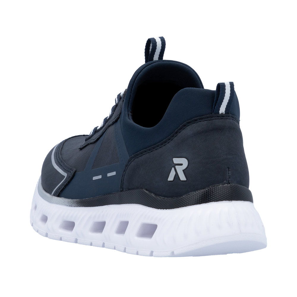 RIEKER Damen Sneaker Slipper blau M6062-14 EVA Sohle