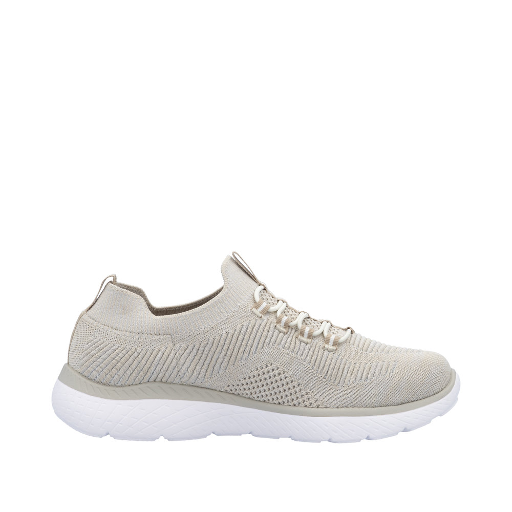 RIEKER Damen Sneaker Slipper beige M5074-64 super leicht