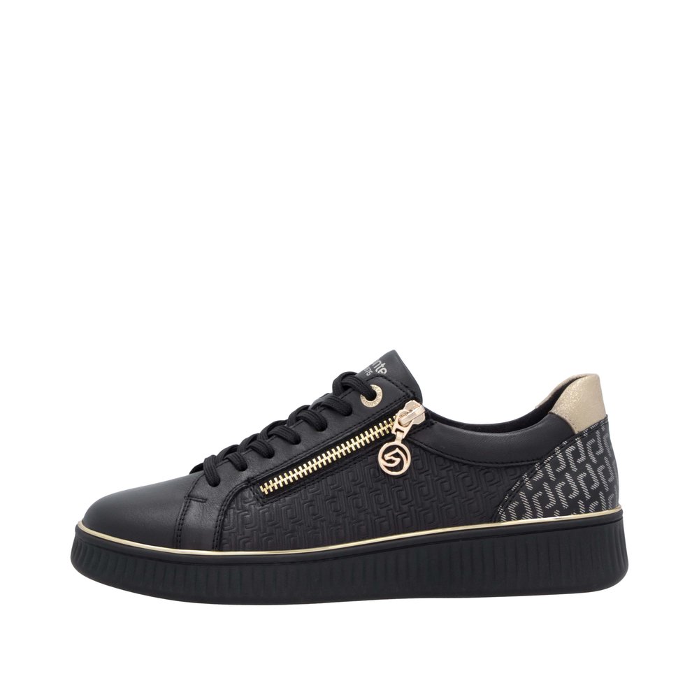 REMONTE Damen Sneaker schwarz gold D2E00-03 REMONTE Damen Sneaker schwarz gold D2E00-03