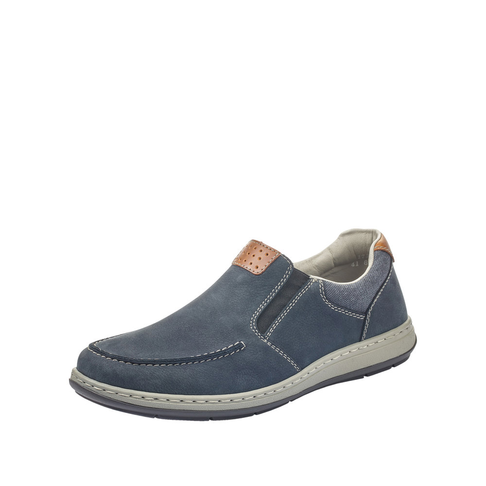 RIEKER Herren Halbschuh Slipper blau 17360-15
