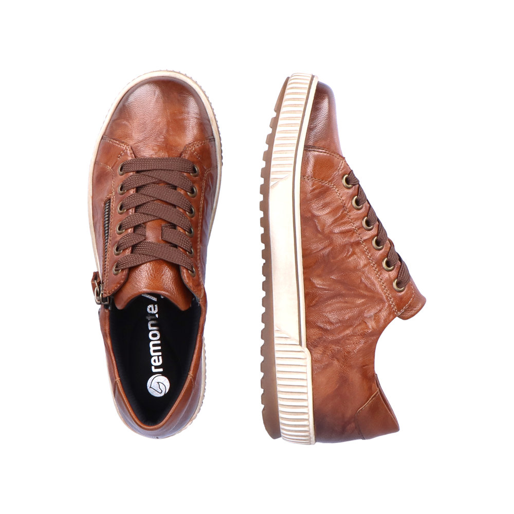 REMONTE Damen Sneaker Cognac braun D0700-22 mit TEX